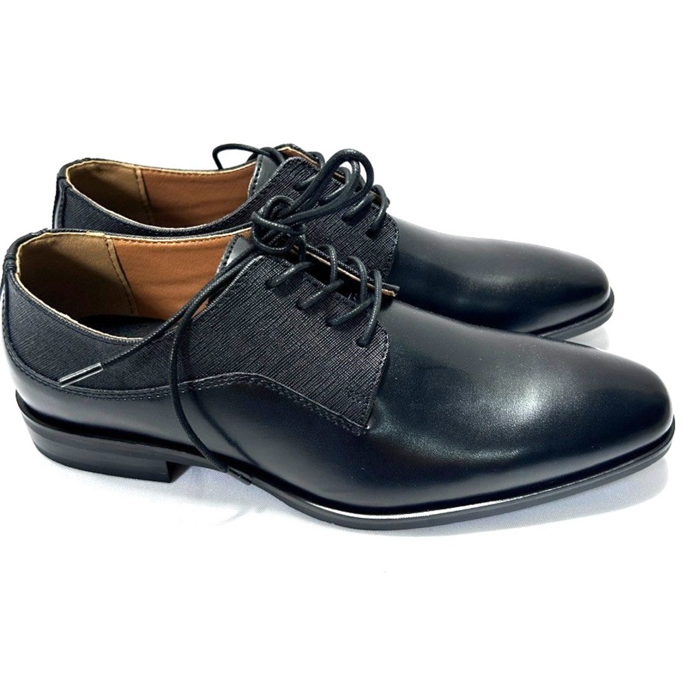 Alfani Men's Jackson Pointy Toe Mixed Texture Dress‎ Shoes Black US 9M